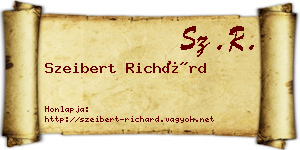 Szeibert Richárd névjegykártya
